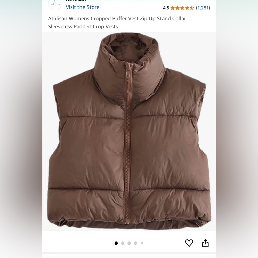 Brown Puffer Vest
